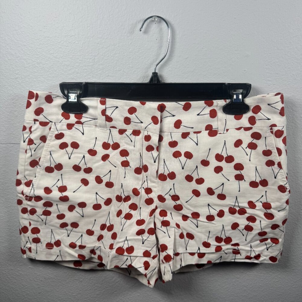 Red & White Cherry Design Shorts from Loft Outlet